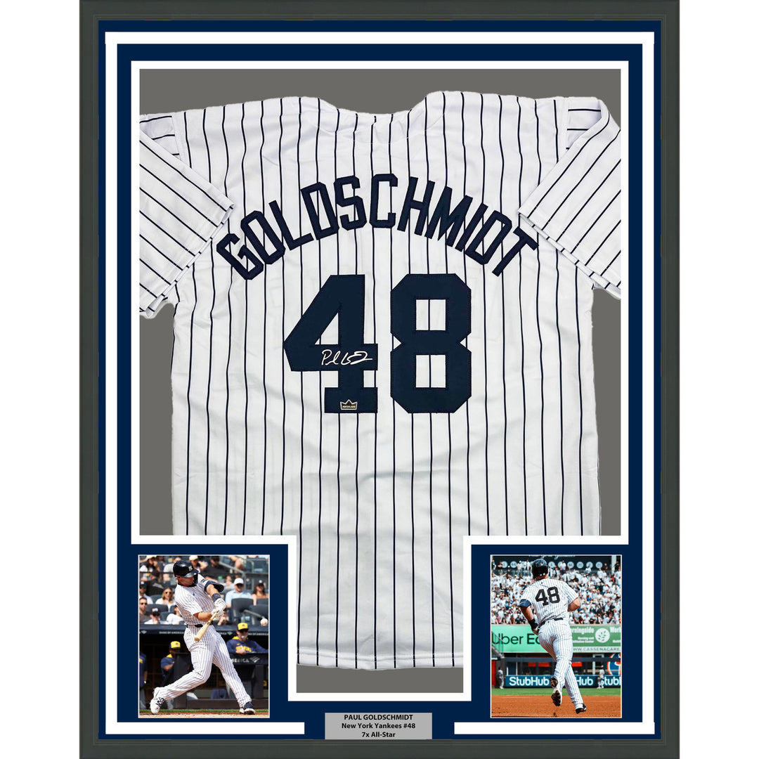 Framed Facsimile Autographed Paul Goldschmidt 35x39 Reprint Laser Auto Jersey