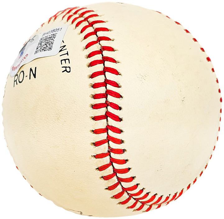 Riggs Stephenson Signed Feeney NL Baseball Cubs Vintage Signature Beckett