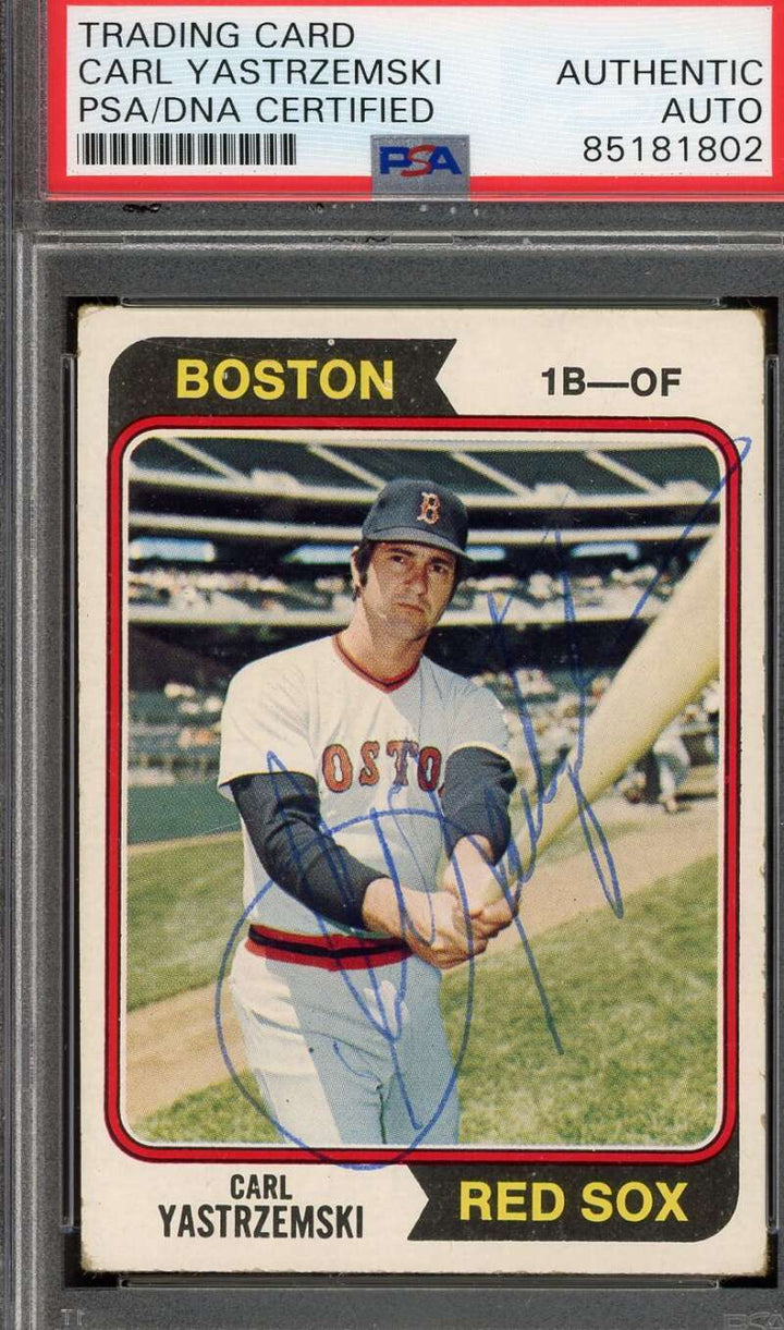 Carl Yastrzemski PSA DNA Signed 1974 Topps Autograph