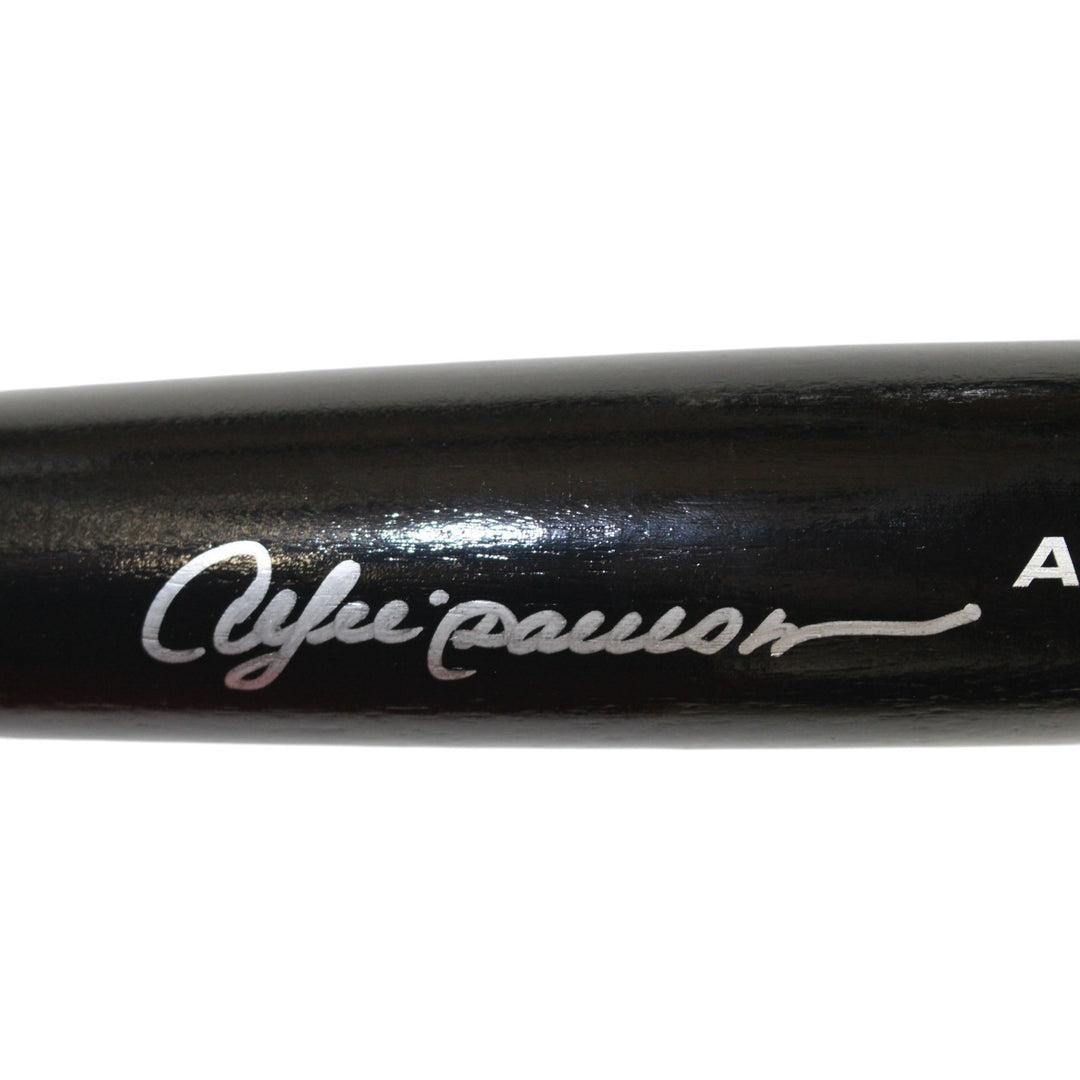 Andre Dawson Autographed Chicago Cubs Black Baseball Bat Beckett Witness 58186