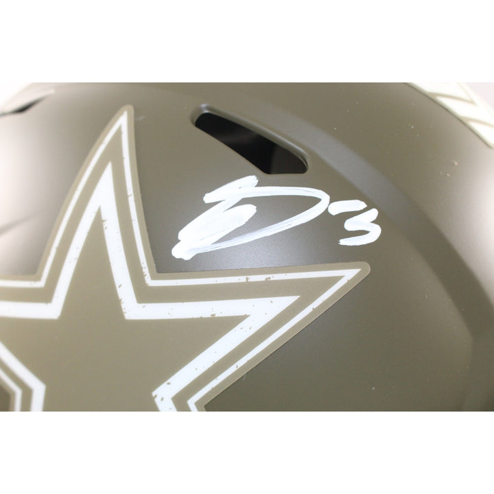George Pickens Autographed Dallas Cowboys Authentic 2022 Salute Helmet JSA 56165
