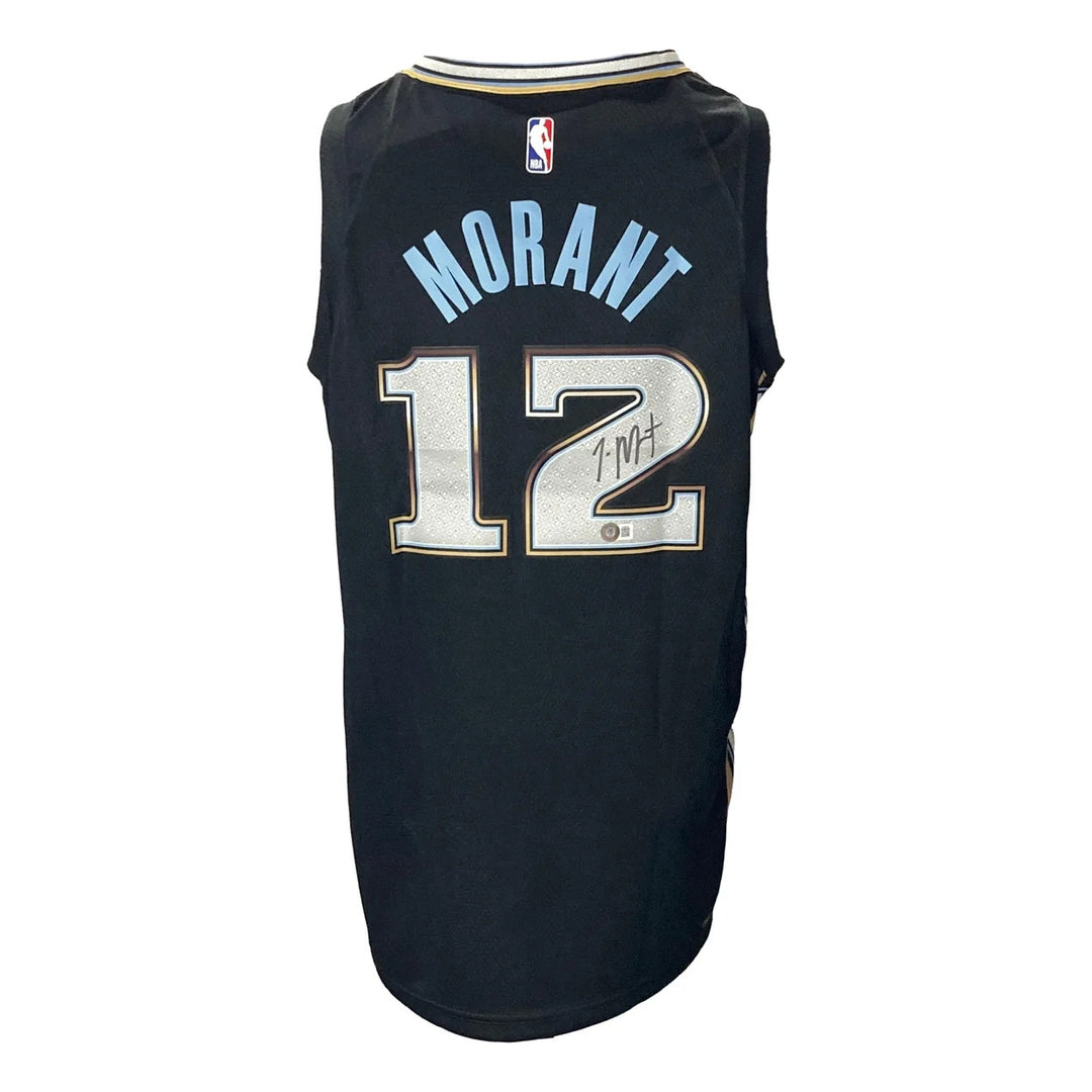 Ja Morant Signed Memphis Grizzlies Black Nike Swingman Jersey BAS