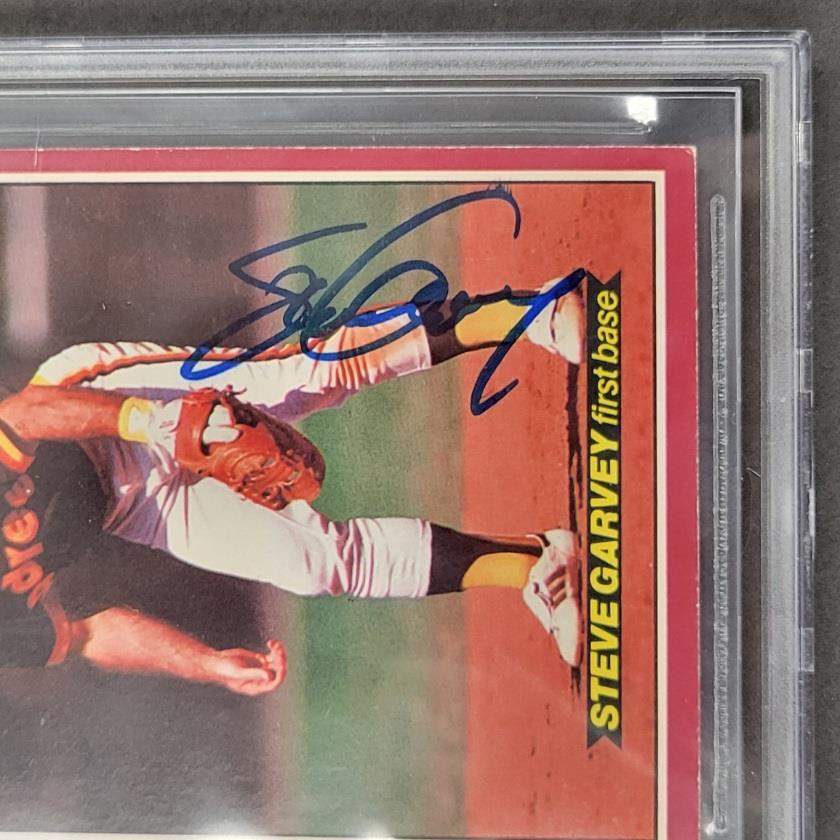 1984 Donruss Action All-Stars #38 Steve Garvey signed card autograph Beckett BAS