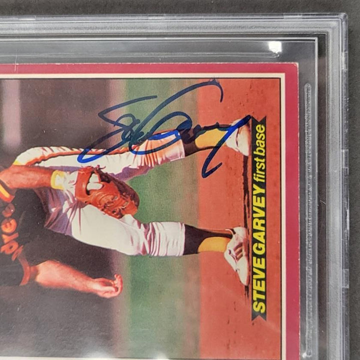 1984 Donruss Action All-Stars #38 Steve Garvey signed card autograph Beckett BAS