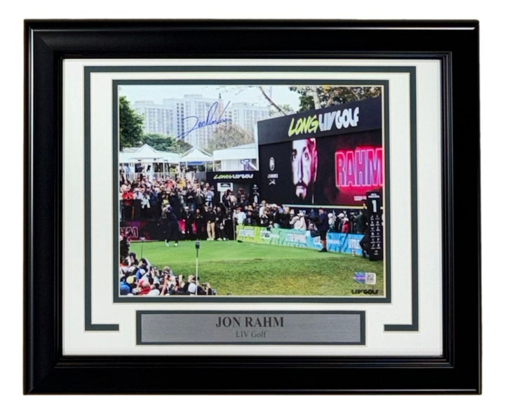 John Rahm Signed Framed 8x10 LIV Golf Photo Steiner CX