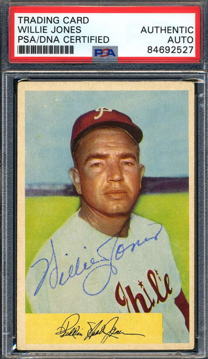 Willie Puddin Head Jones PSA DNA Signed 1954 Bowman Autograph