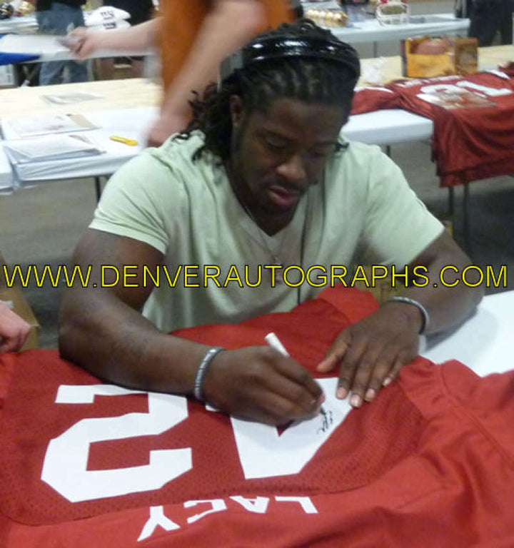 Eddie Lacy Autographed/Signed College Style XL Red Jersey JSA 12023