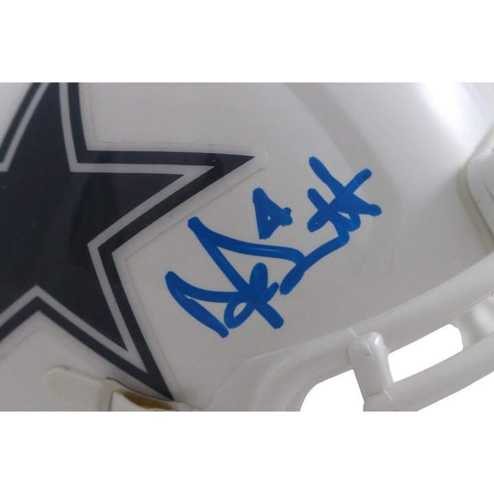 Dak Prescott Autographed/Signed Dallas Cowboys 24 STS Mini Helmet Beckett 56338