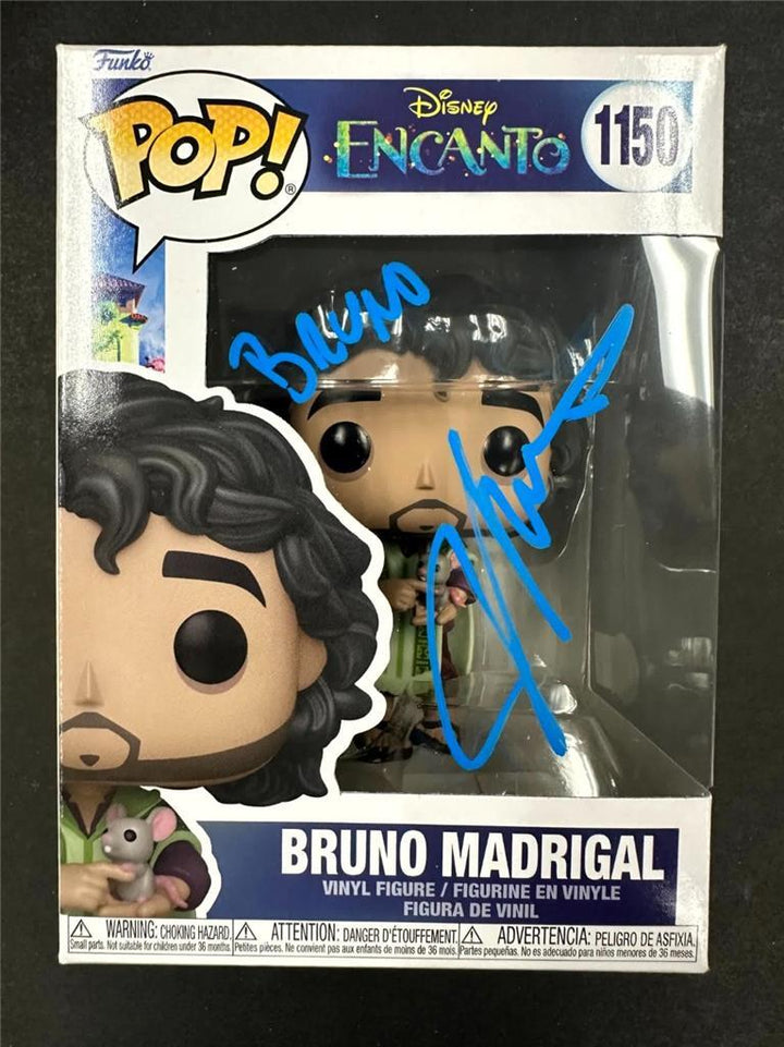 John Leguizamo signed inscribed "Bruno" Encanto Funko Pop! autograph Beckett BAS
