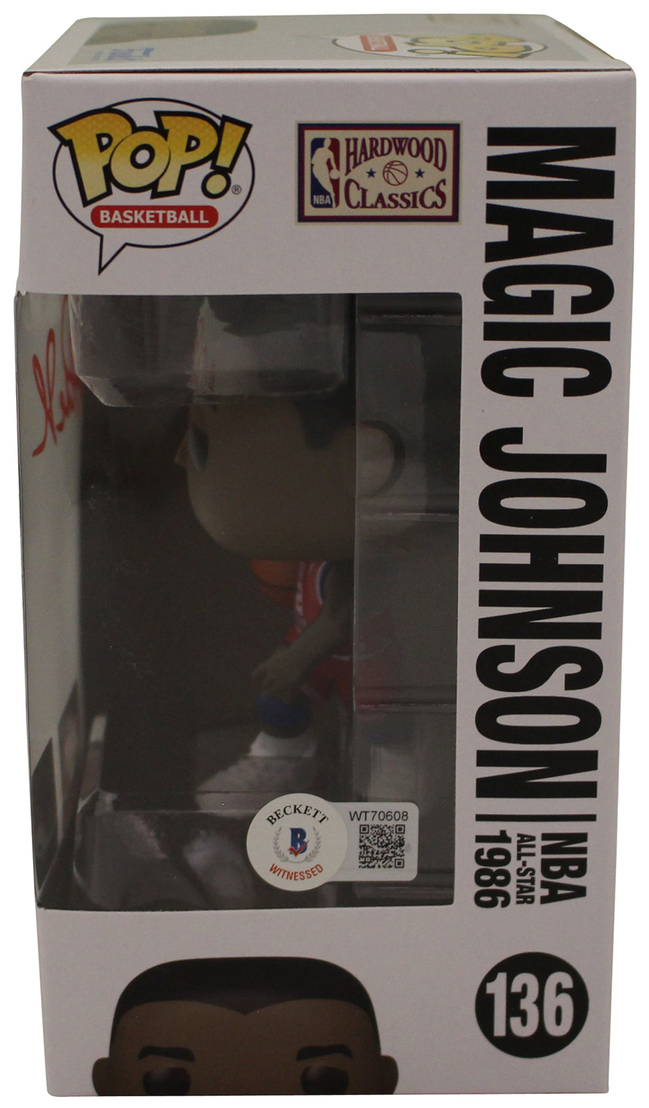 Magic Johnson Signed NBA All Stars Funko Pop #136 Target Exclusive Beckett 36216