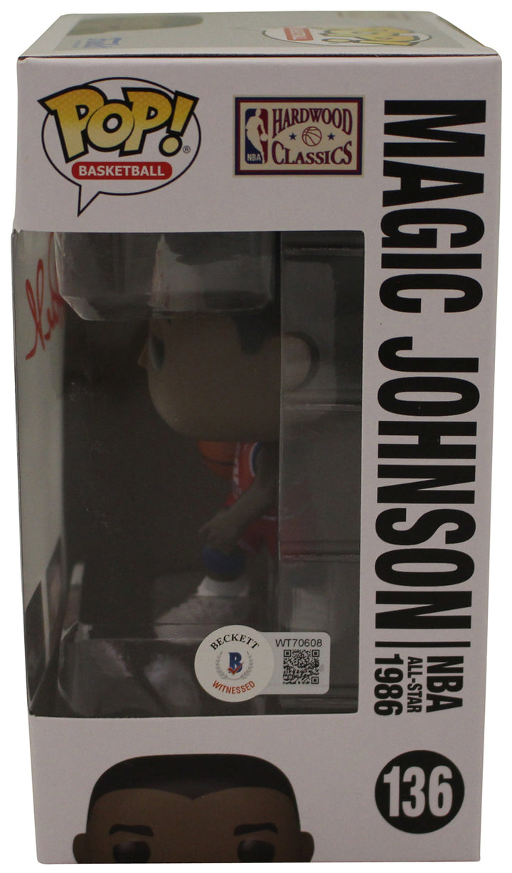 Magic Johnson Signed NBA All Stars Funko Pop #136 Target Exclusive Beckett 36216