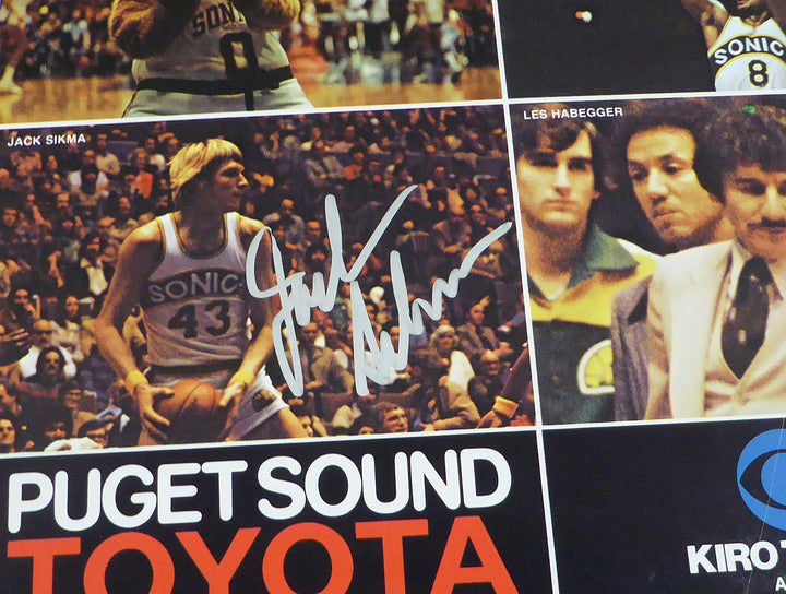 1978-79 NBA Champs Sonics Auto 17x22 Poster 9 Sigs Fred Brown Lenny Wilkens MCS