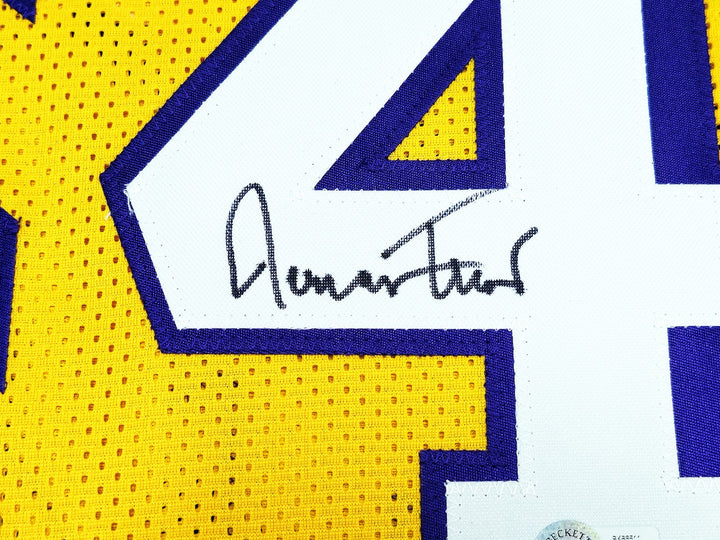 Los Angeles Lakers Jerry West Signed Yellow Jersey Beckett