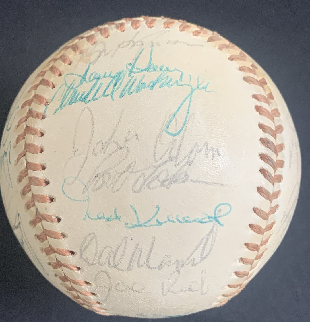 1974 Oakland A's WS Team Signed Baseball 31 Auto Reggie Jackson Jim Hunter Jsa