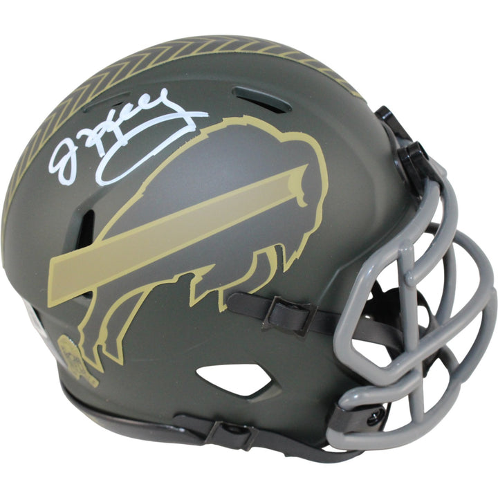 Jim Kelly Autographed Buffalo Bills 25 STS Mini Helmet Beckett Witness 54069