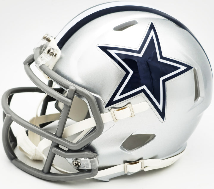 Dez Bryant Signed Dallas Cowboys Silver Speed Mini Helmet Beckett Witness