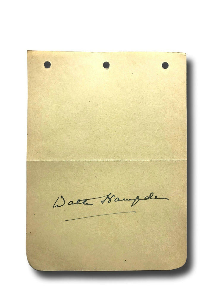 Walter Hampden Hand Signed Album Page Cut JSA COA Autograph Sabrina Actor