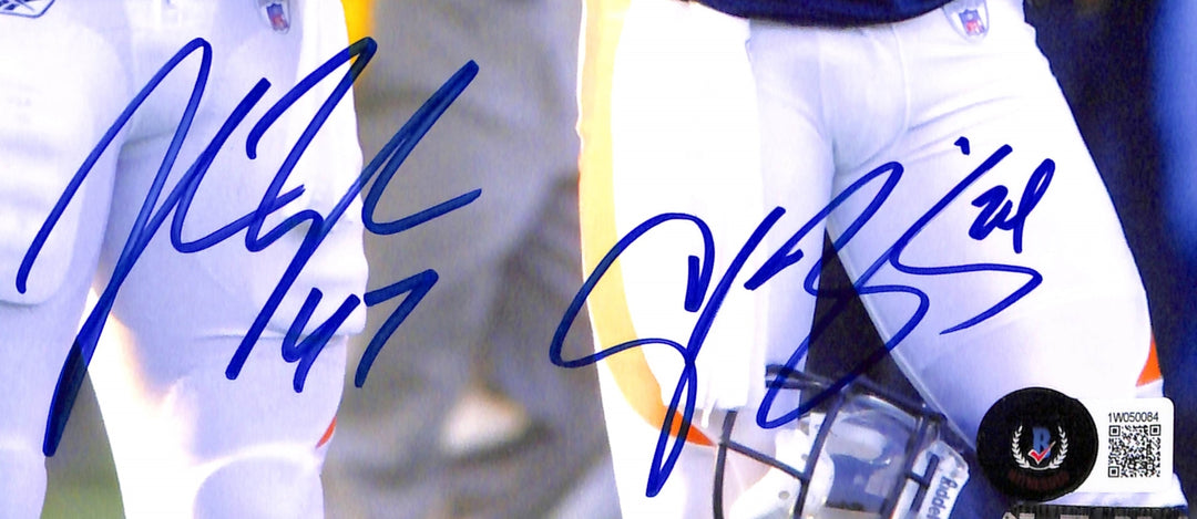 Champ Bailey John Lynch Signed Denver Broncos 8x10 Photo Beckett 42956