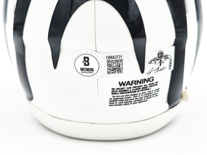 Ja'Marr Chase Signed Bengals White 2022 Alternate Speed Mini Helmet Beckett Wit