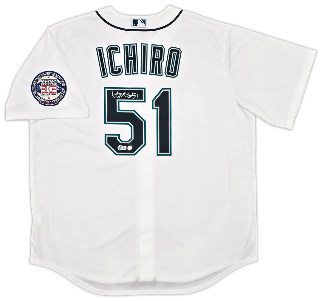 Mariners Ichiro Suzuki Auto White Nike Jersey Size XL "#51" IS Holo, Beckett Wit