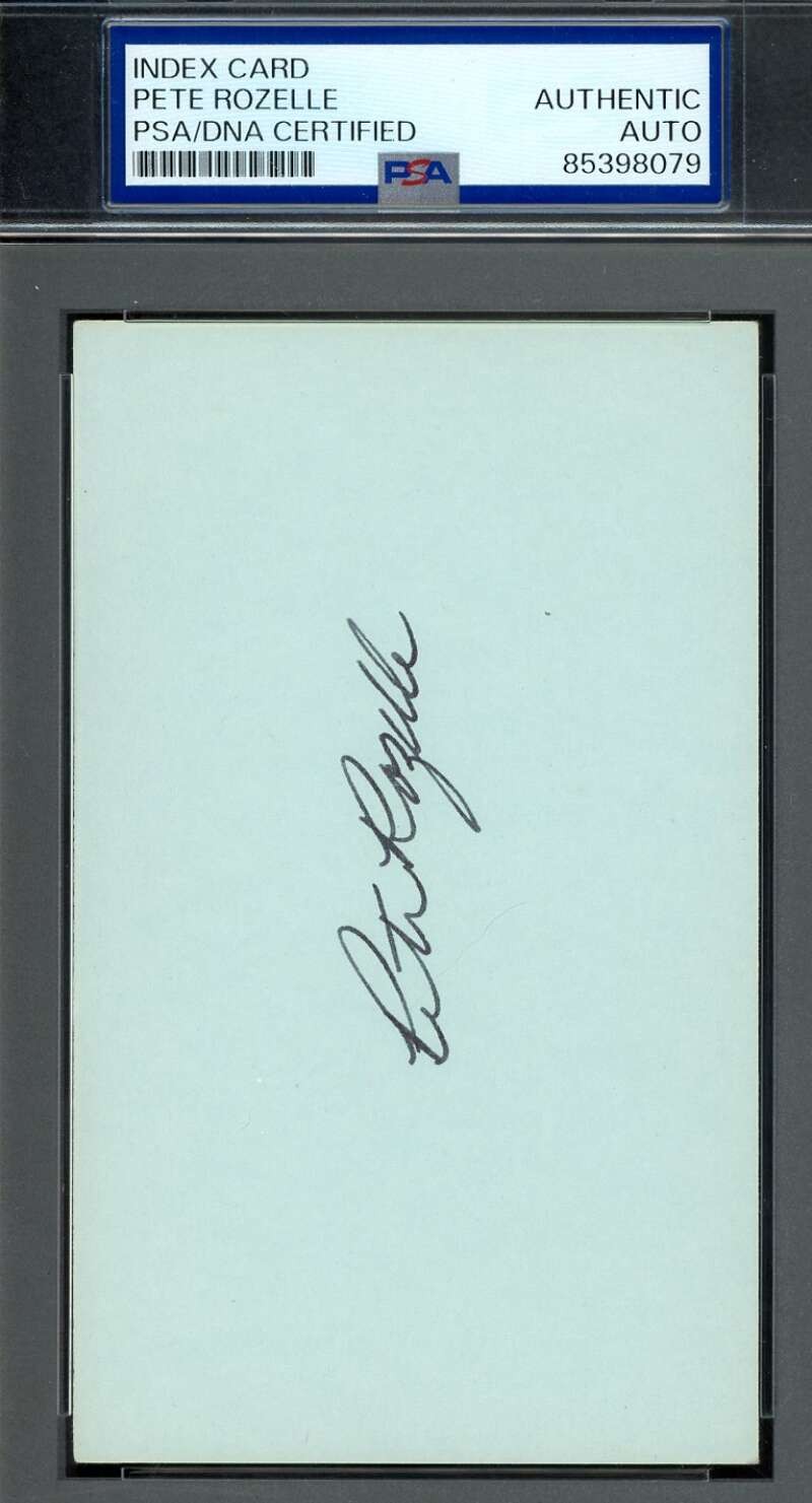 Pete Rozelle PSA DNA Signed 3x5 Index Card Autograph