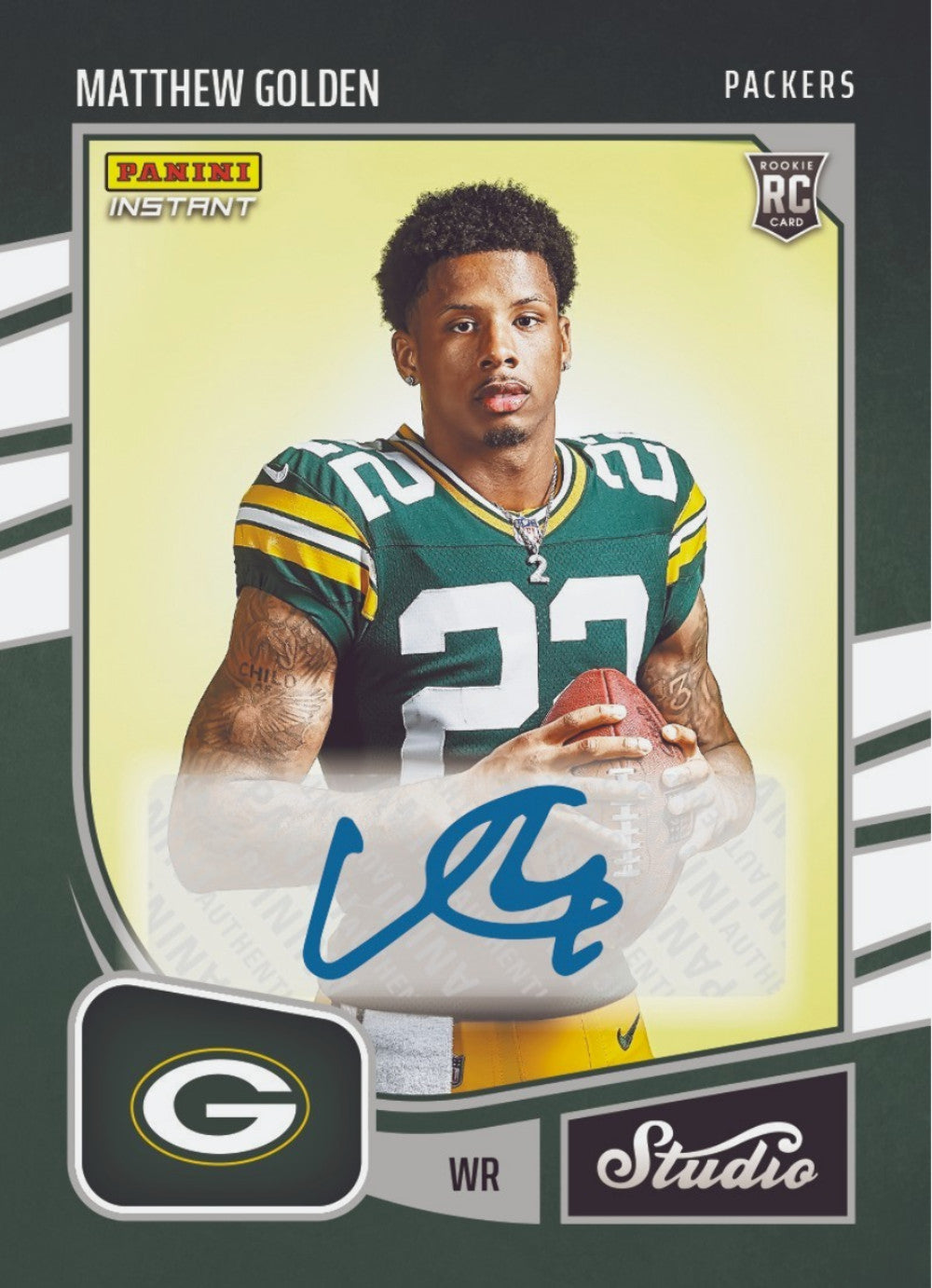 2025 Panini Instant Matthew Golden #SR21 Studio Rookies Auto /99 Football Card