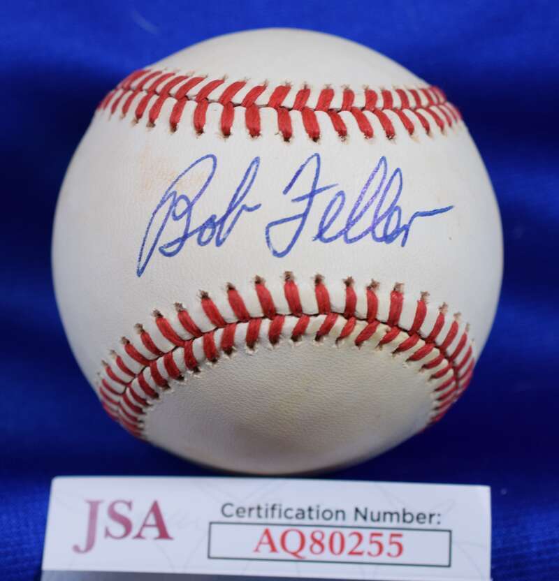 Bob Feller JSA COA Autograph American League Signed Baseball 4