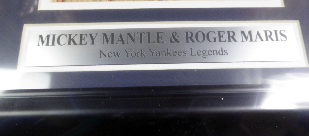 Mickey Mantle & Roger Maris Auto Framed 7x10 Magazine Page Yankees Beckett