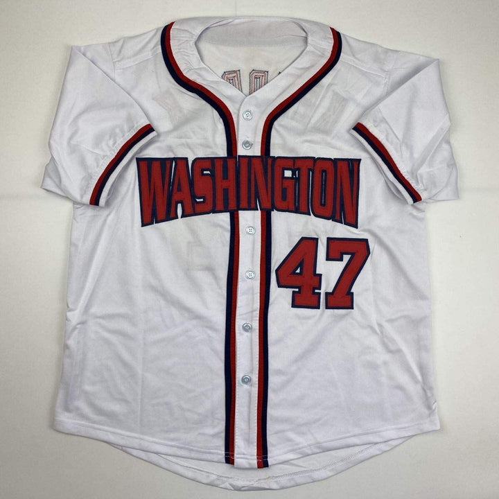 Autographed/Signed HOWIE KENDRICK Washington White Baseball Jersey JSA COA Auto