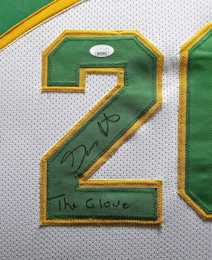 Seattle Supersonics Gary Payton Signed Framed White Jersey "The Glove" JSA
