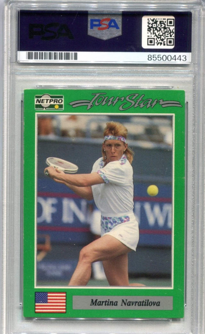 Martina Navratilova 1991 Tour Star Autographed Card PSA AUTO GRADE GEM MT 10