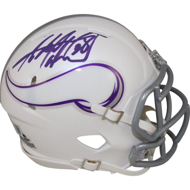 Adrian Peterson Autographed Minnesota Vikings 24 Alt Mini Helmet Beckett W 50843