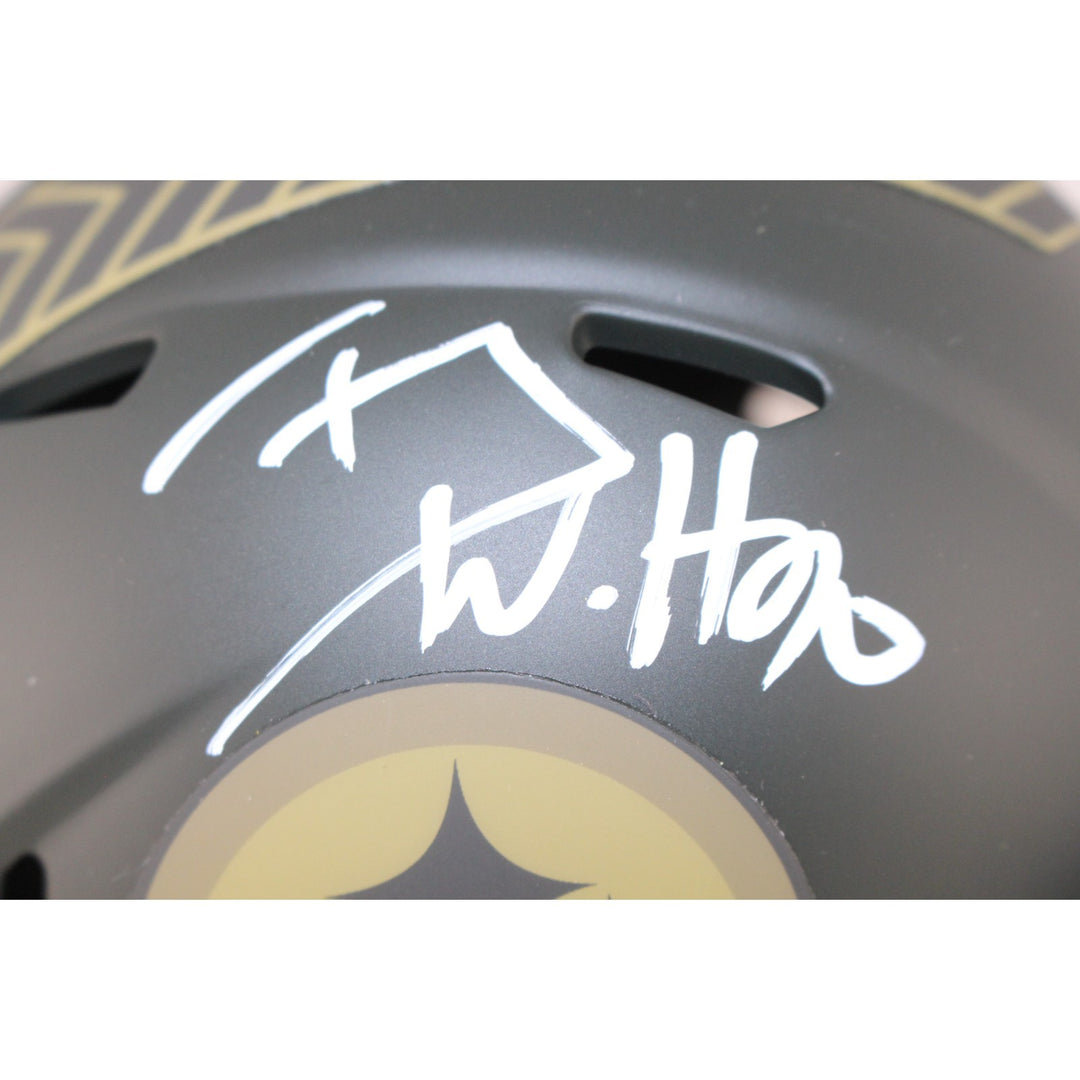 TJ Watt Autographed Pittsburgh Steelers 2025 STS Mini Helmet Beckett W 54039