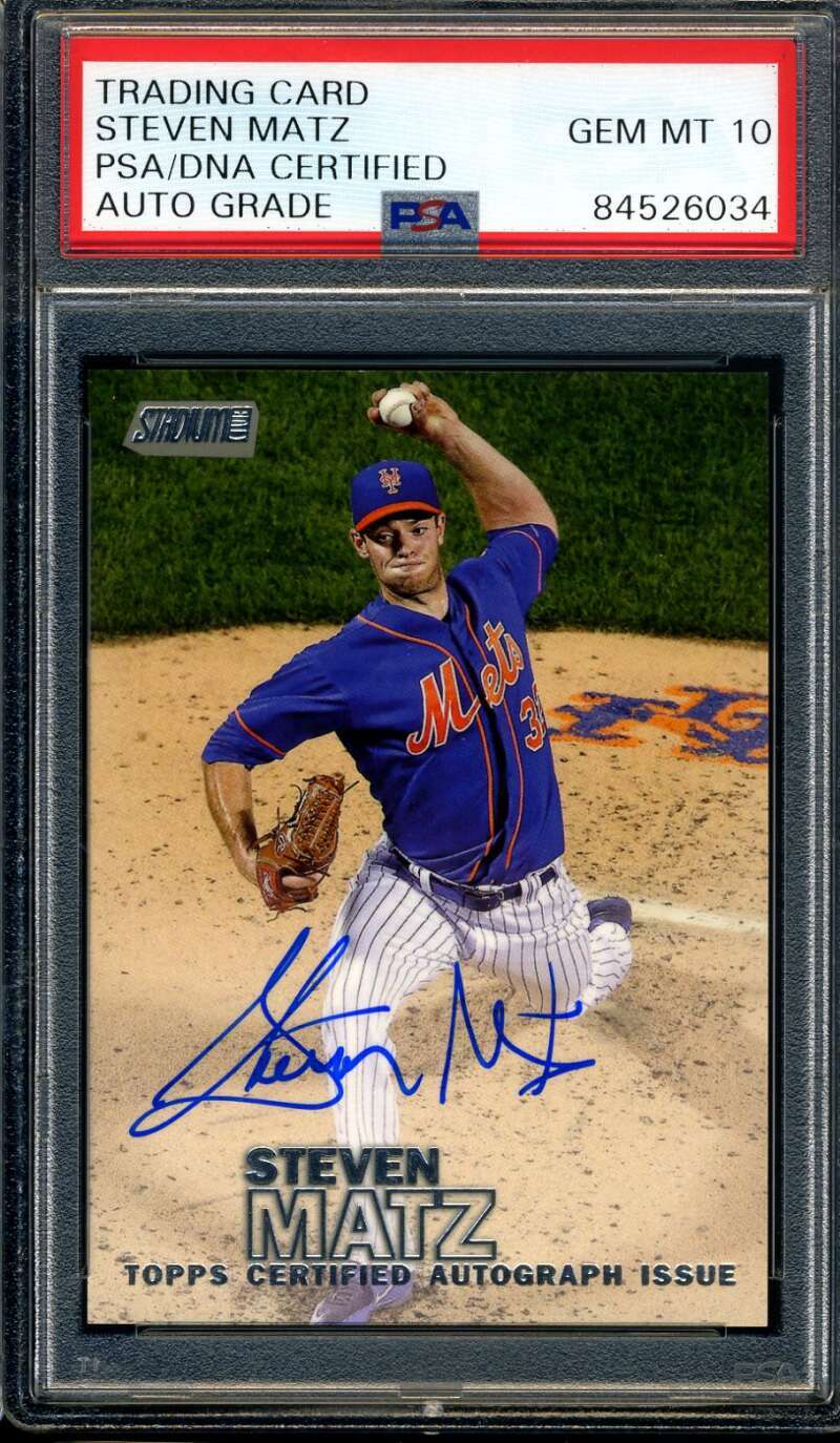 Steve Matz Gem Mint 10 PSA DNA Signed 2016 Stadium Club Rookie Autograph