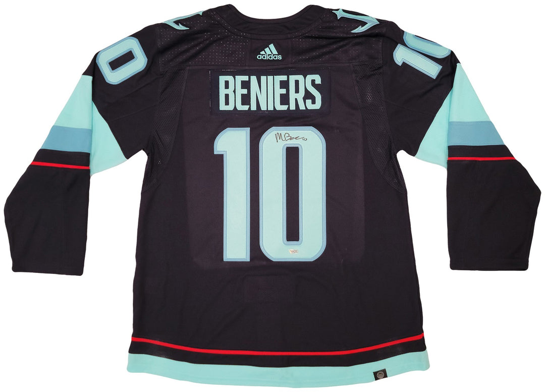 Kraken Matty Beniers Auto Blue Adidas Jersey Size 54augural Patch Fanatics