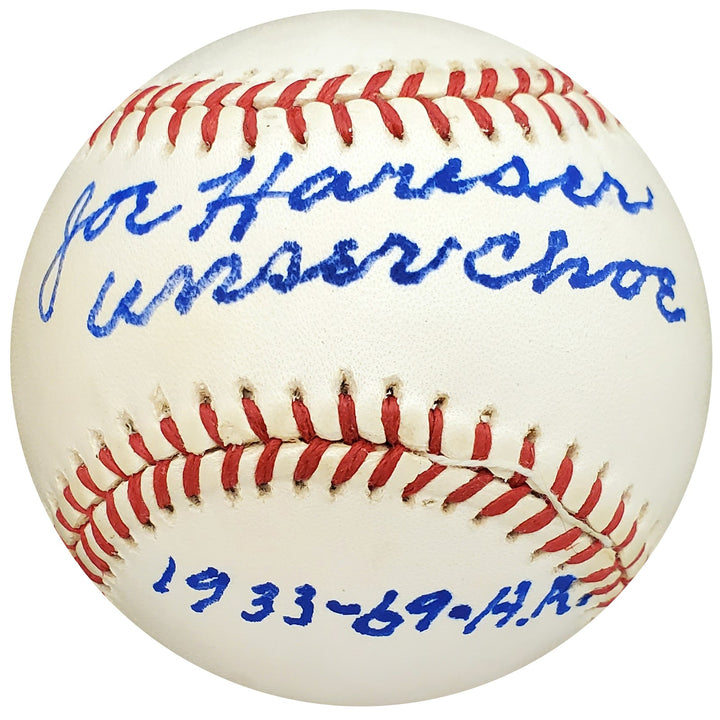 Joe Hauser Signed Official AL Baseball Baltimore Orioles "Unser Choe" PSA/DNA
