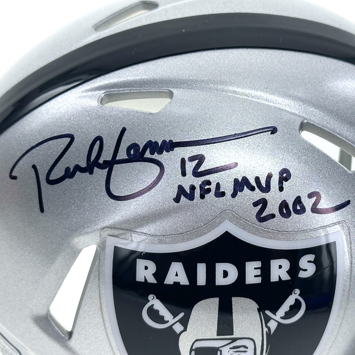 Rich Gannon Signed Las Vegas Raiders Speed Mini Helmet Beckett IGM Autograph