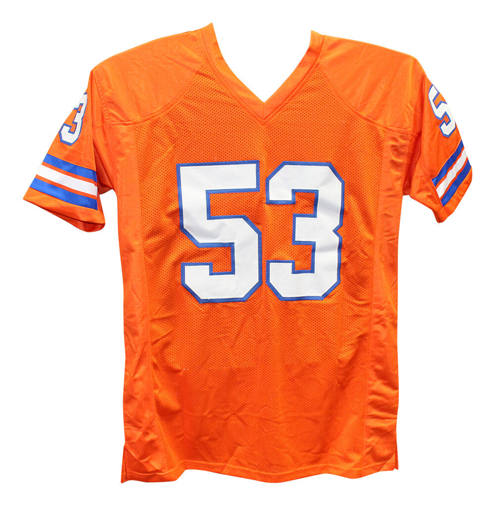 Randy Gradishar Autographed/Signed Pro Style Orange XL Jersey Beckett 40215