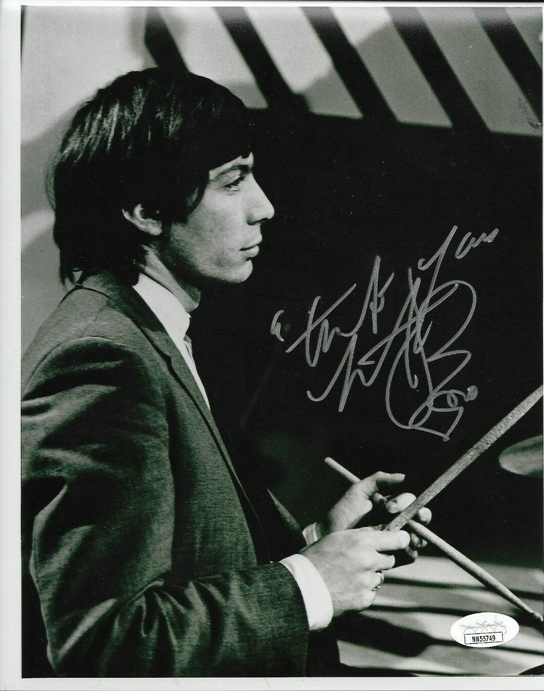CHARLIE WATTS SIGNED AUTOGRAPHED ROLLING STONES 8x10 PHOTO DRUMMER PSA/DNA