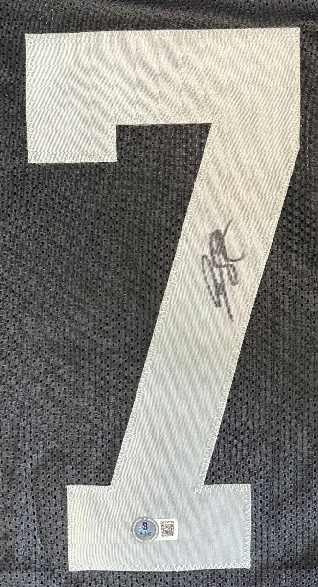 Geno Smith Las Vegas Signed Black Football Jersey BAS