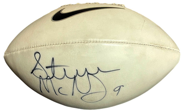 Steve McNair signed Nike Logo Full Size White Panel Football #9– Beckett Review
