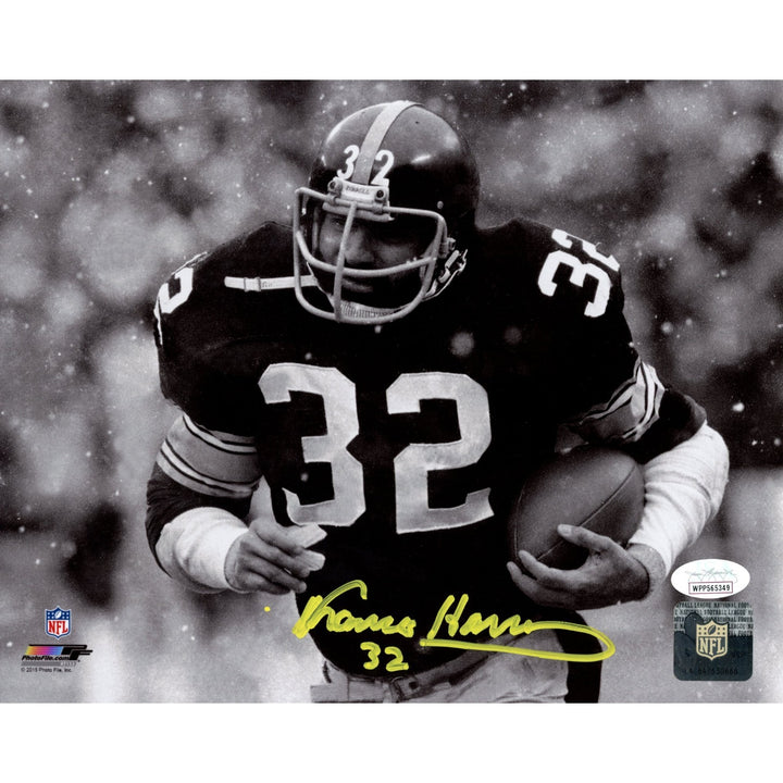 Franco Harris Autographed Pittsburgh Steelers 8x10 Photo JSA 53546