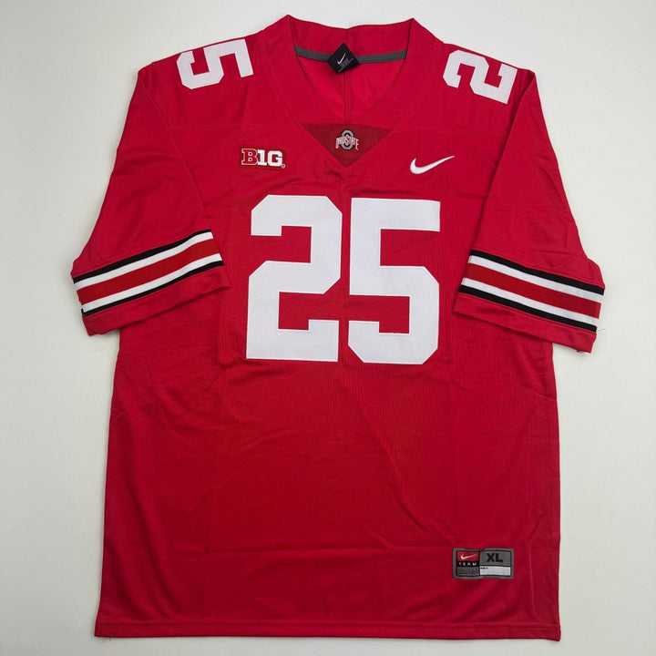Autographed/Signed Lamar Bo Jackson Ohio State Red College Jersey BAS COA
