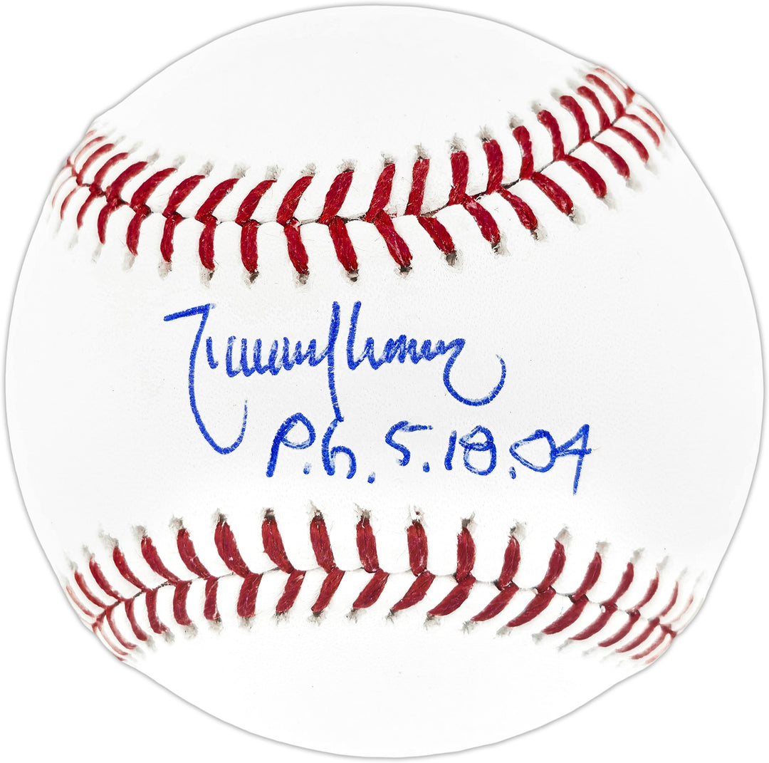 Randy Johnson Signed MLB Baseball Arizona Diamondbacks "PG 5.18.04" Beckett Wit
