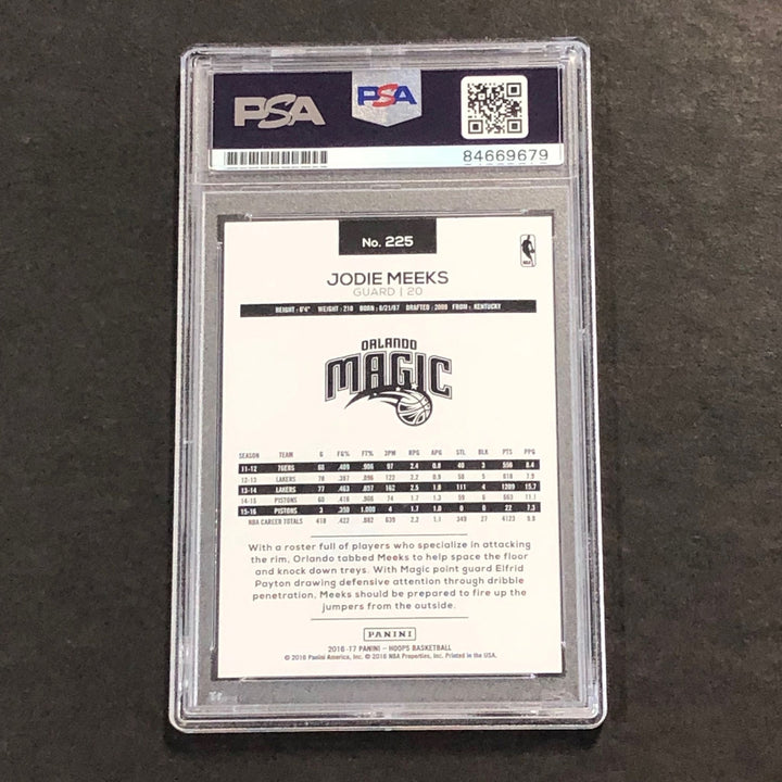 2016-17 NBA Hoops #225 Jodie Meeks Signed Card PSA Slabbed Magic
