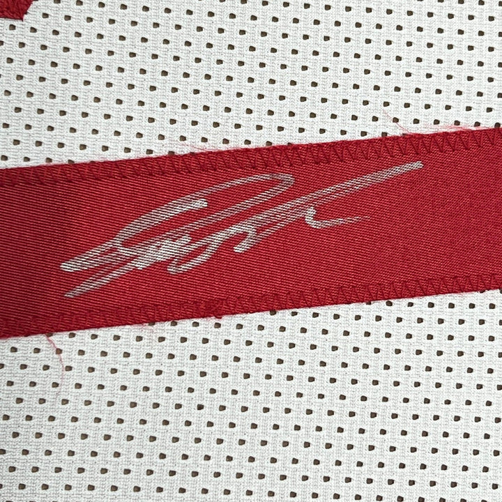 FRAMED Signed DOMINIQUE WILKINS 35x39 Atlanta White Jersey PSA COA