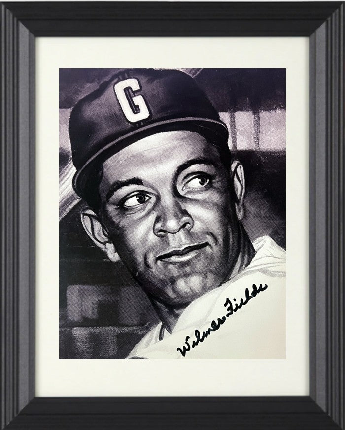Wilmer Fields signed Homestead Grays B&W 8x10 Photo Framed- COA/CSA Show Ticket