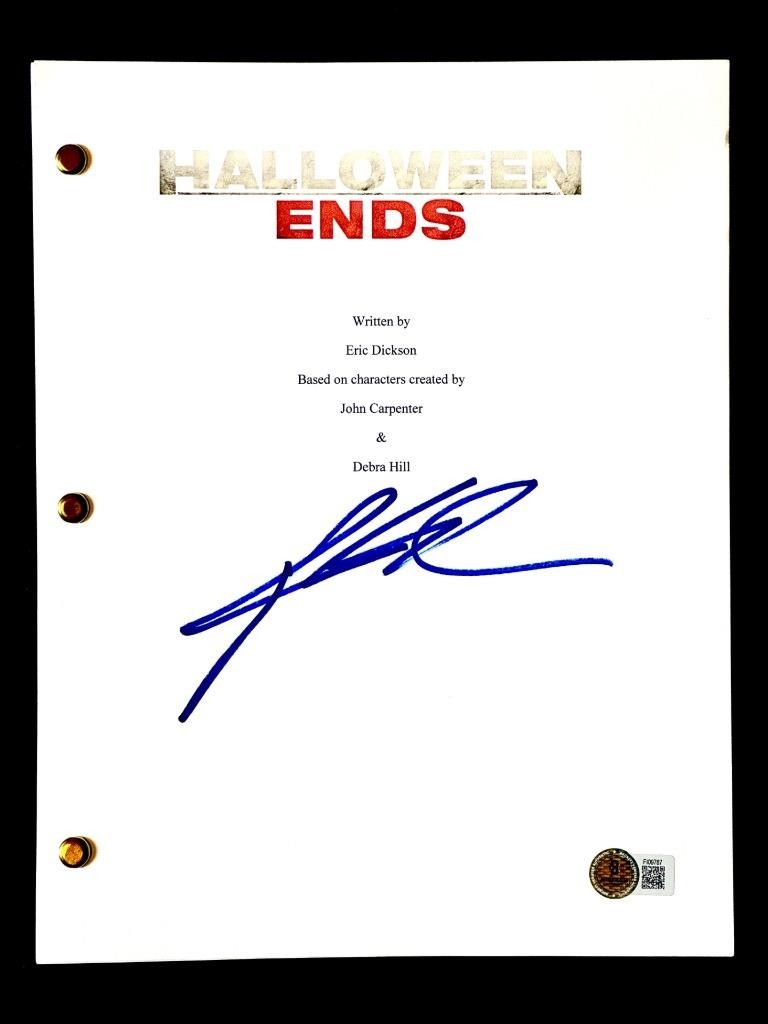 Rohan Campbell signed Halloween Ends full movie script autograph (D) Beckett BAS