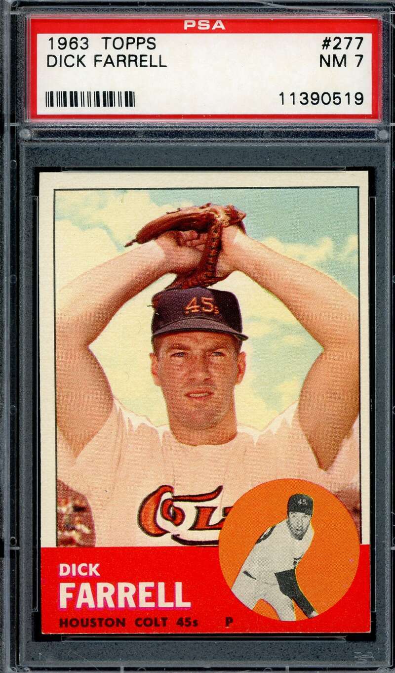 Dick Farrell PSA NM 7 1963 Topps 277