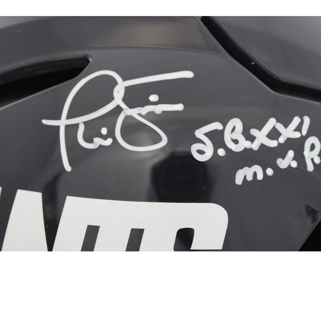Phil Simms Signed New York Giants SpeedFlex TB Helmet SB MVP Beckett WIT 58496